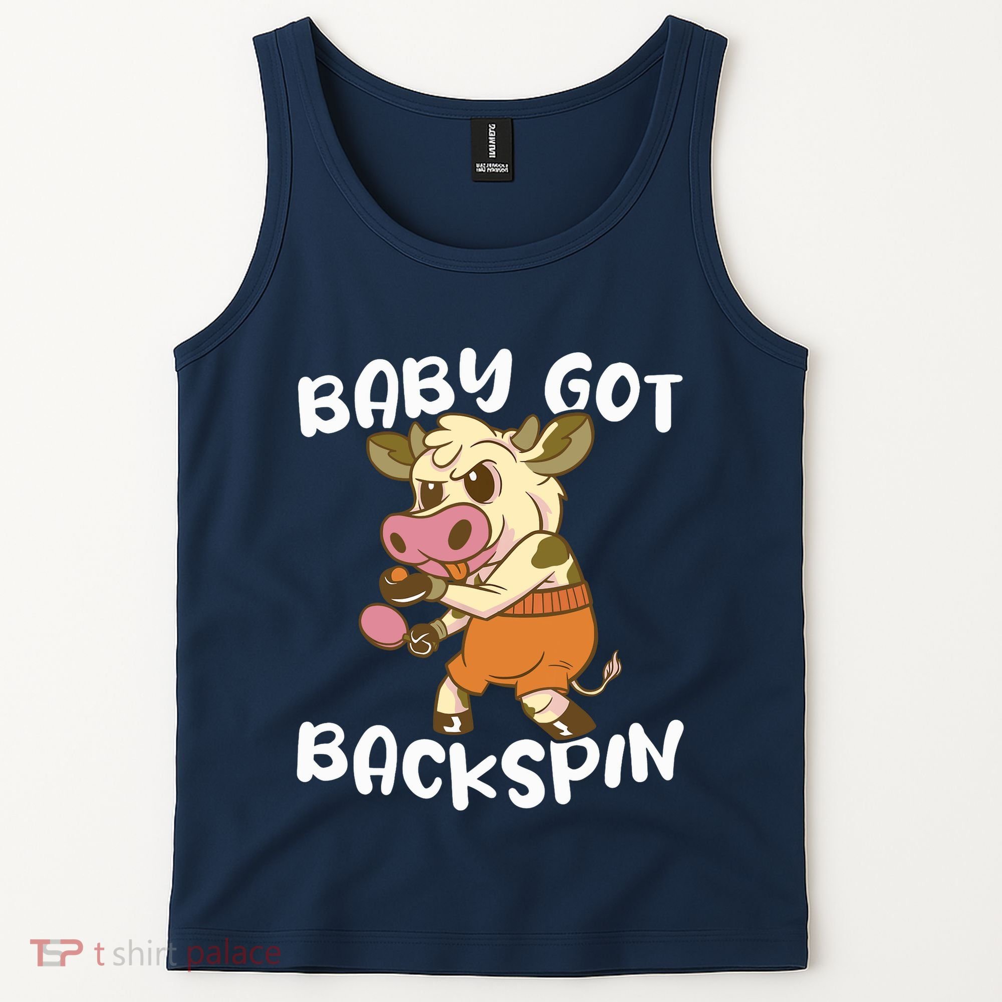 Baby Got Backspin Table Tennis Funny Ping Pong Tank Top