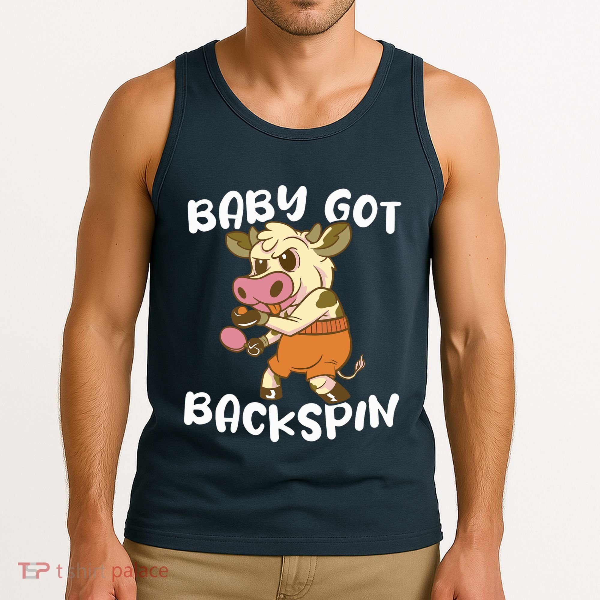 Baby Got Backspin Table Tennis Funny Ping Pong Tank Top