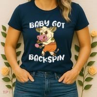 Baby Got Backspin Table Tennis Funny Ping Pong Women's T-Shirt thumb 2