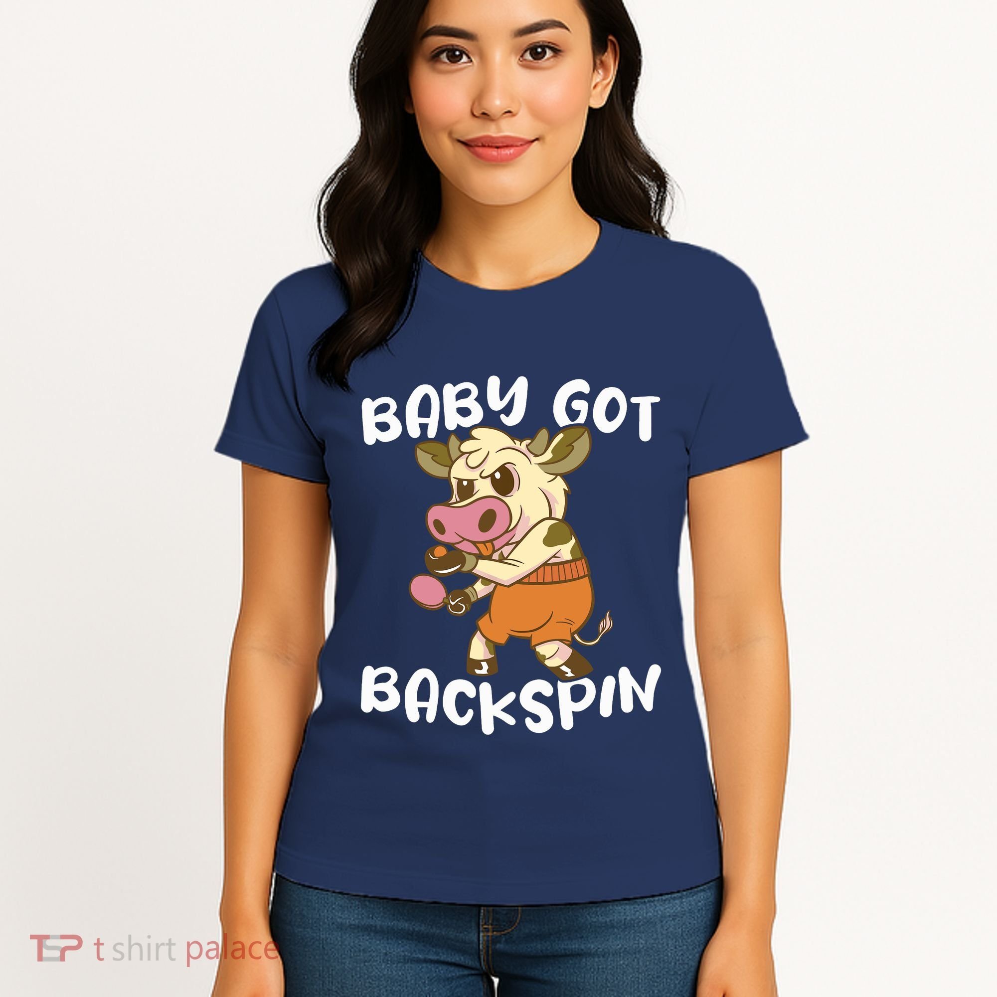 Baby Got Backspin Table Tennis Funny Ping Pong Women's T-Shirt