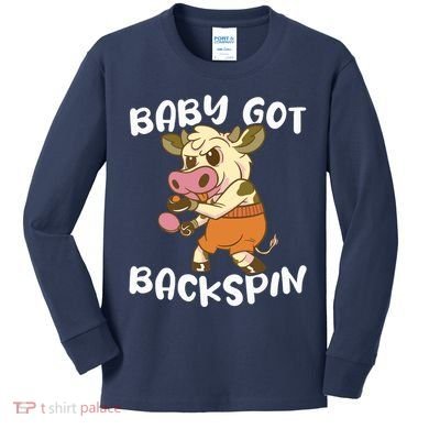 Baby Got Backspin Table Tennis Funny Ping Pong Kids Long Sleeve Shirt