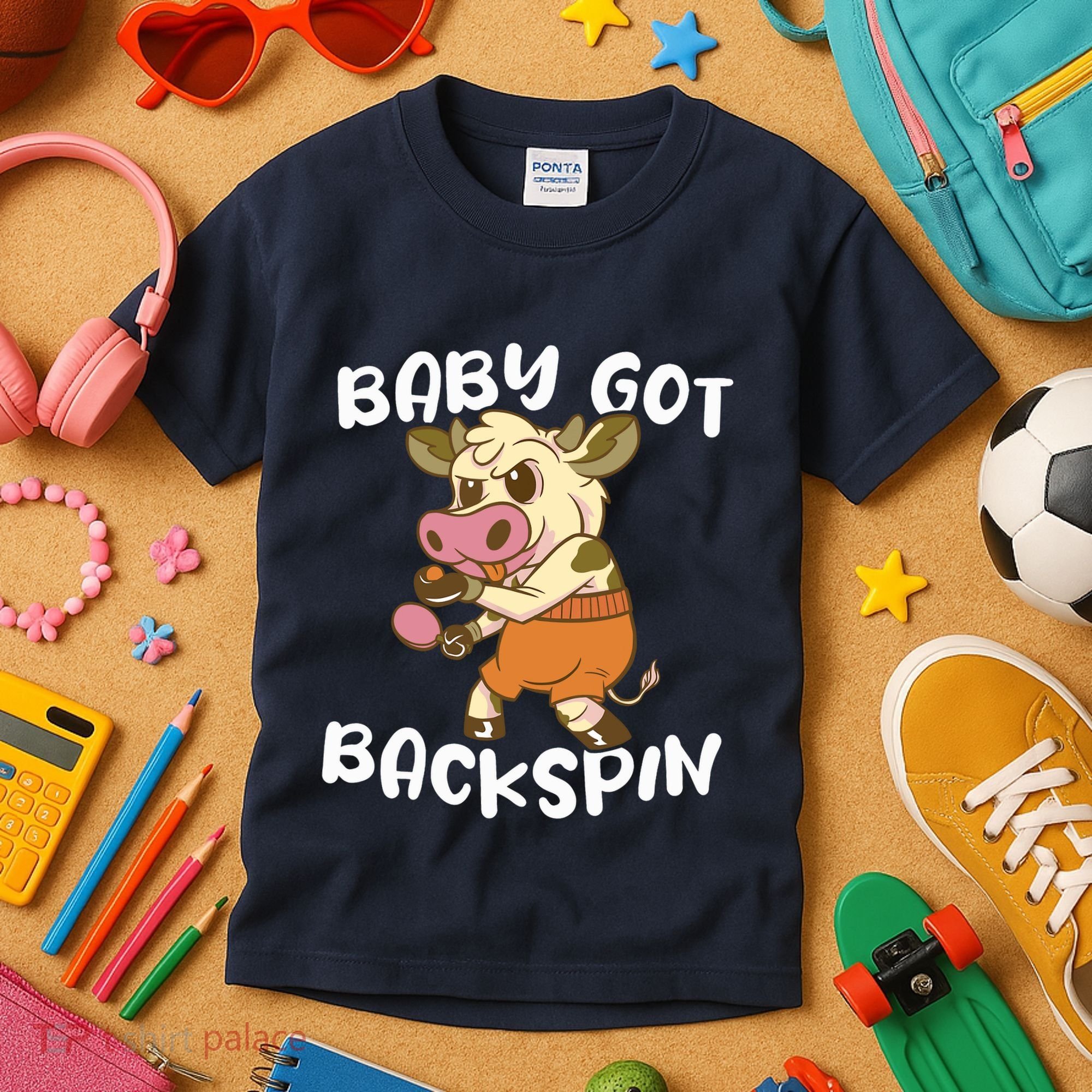 Baby Got Backspin Table Tennis Funny Ping Pong Kids T-Shirt