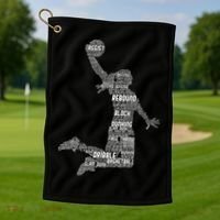 Basketball Girl Golf Towel thumb 1