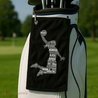 Basketball Girl Golf Towel thumb 2