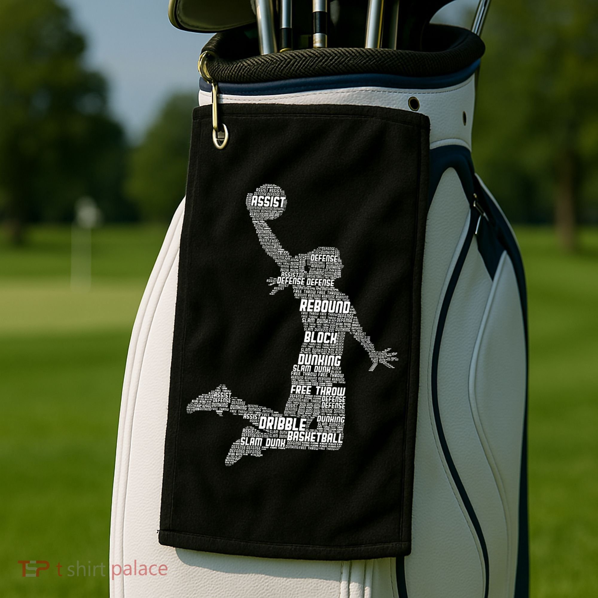 Basketball Girl Golf Towel