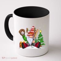 Baseball Gnome Christmas Winter Season Catcher Pitcher Funny Gift Coffee Mug thumb 0