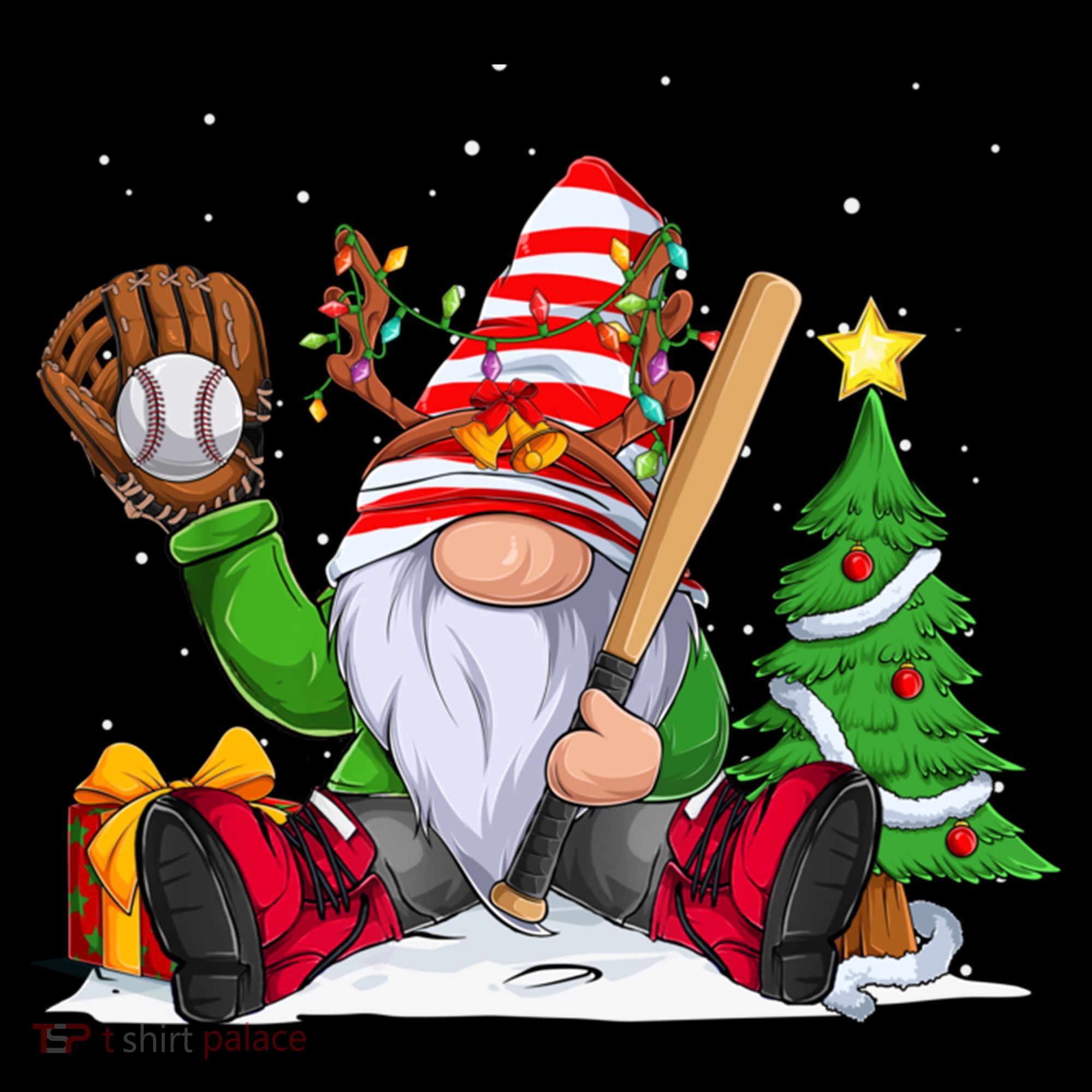 Baseball Gnome Christmas Winter Season Catcher Pitcher Funny Gift Coffee Mug