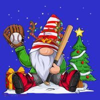 Baseball Gnome Christmas Winter Season Catcher Pitcher Funny Gift Sweatshirt thumb 3