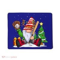 Baseball Gnome Christmas Winter Season Catcher Pitcher Funny Gift Mousepad thumb 0