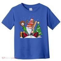 Baseball Gnome Christmas Winter Season Catcher Pitcher Funny Gift Toddler T-Shirt thumb 0