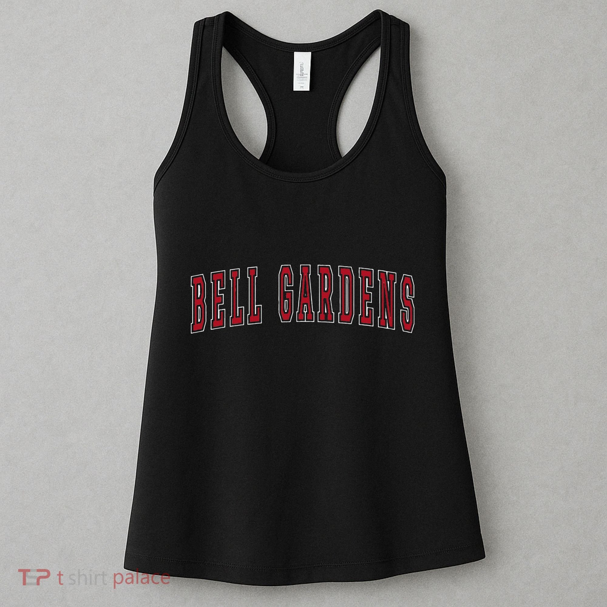 Bell Gardens California Souvenir Vacation College Style Red Women's Tank Top