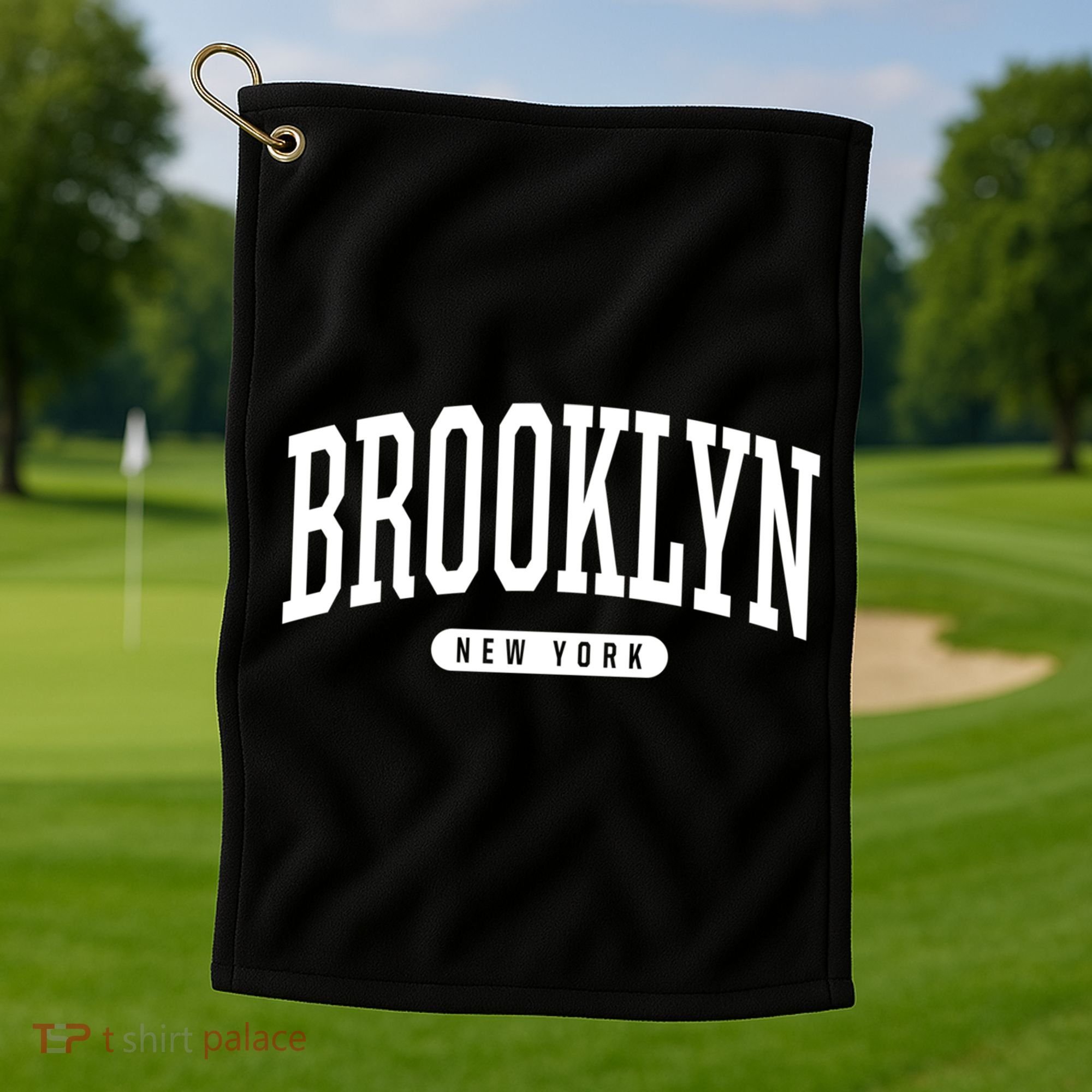 Brooklyn Gift College University Style Ny Usa Golf Towel