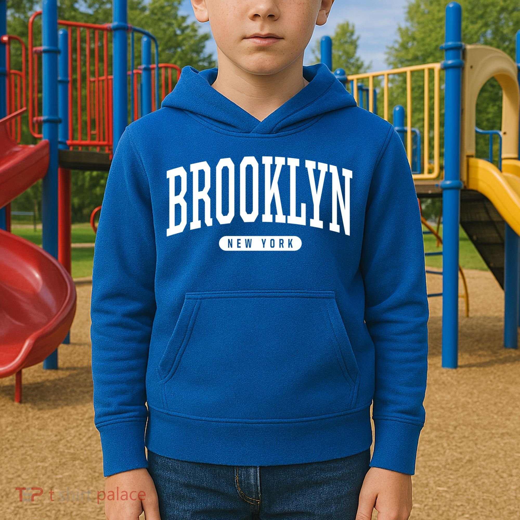 Brooklyn Gift College University Style Ny Usa Kids Hoodie