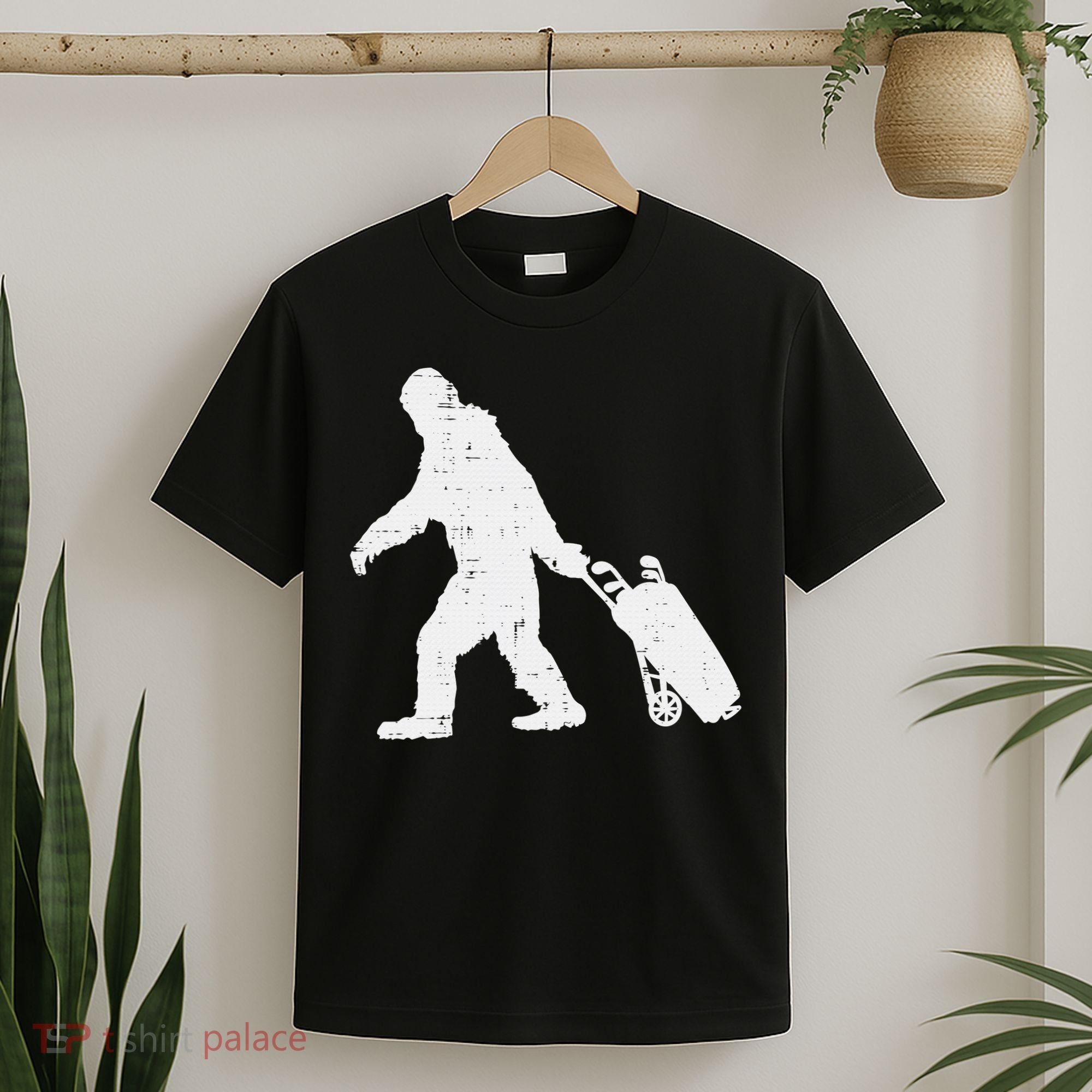 Bigfoot Golf Club And Ball Sports Funny Sasquatch T-Shirt