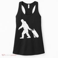 Bigfoot Golf Club And Ball Sports Funny Sasquatch Women's Tank Top thumb 0