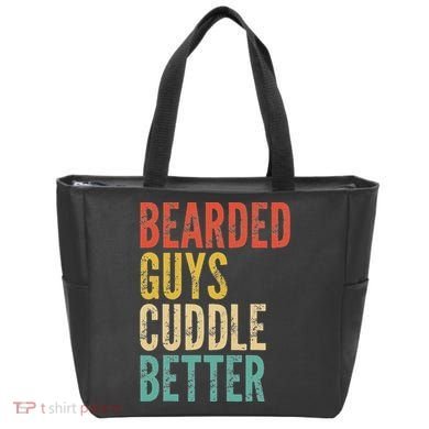 Bearded Guys Cuddle Better Funny Saying Sarcastic Novelty Tote Bag