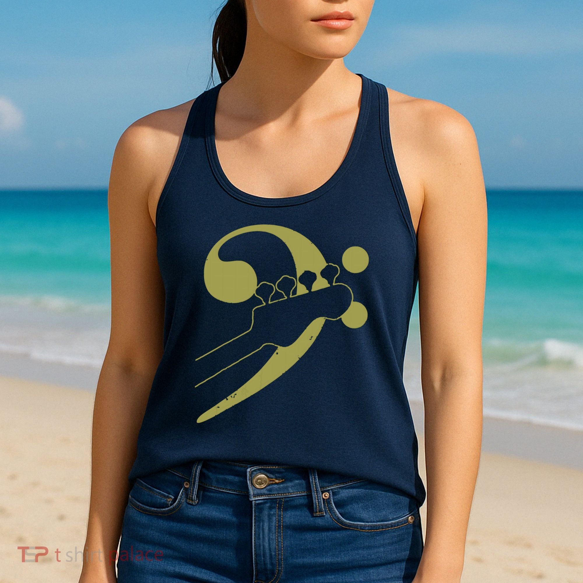 Bass Guitar Clef Bassist Musician Music Bass Player Gift Women's Tank Top