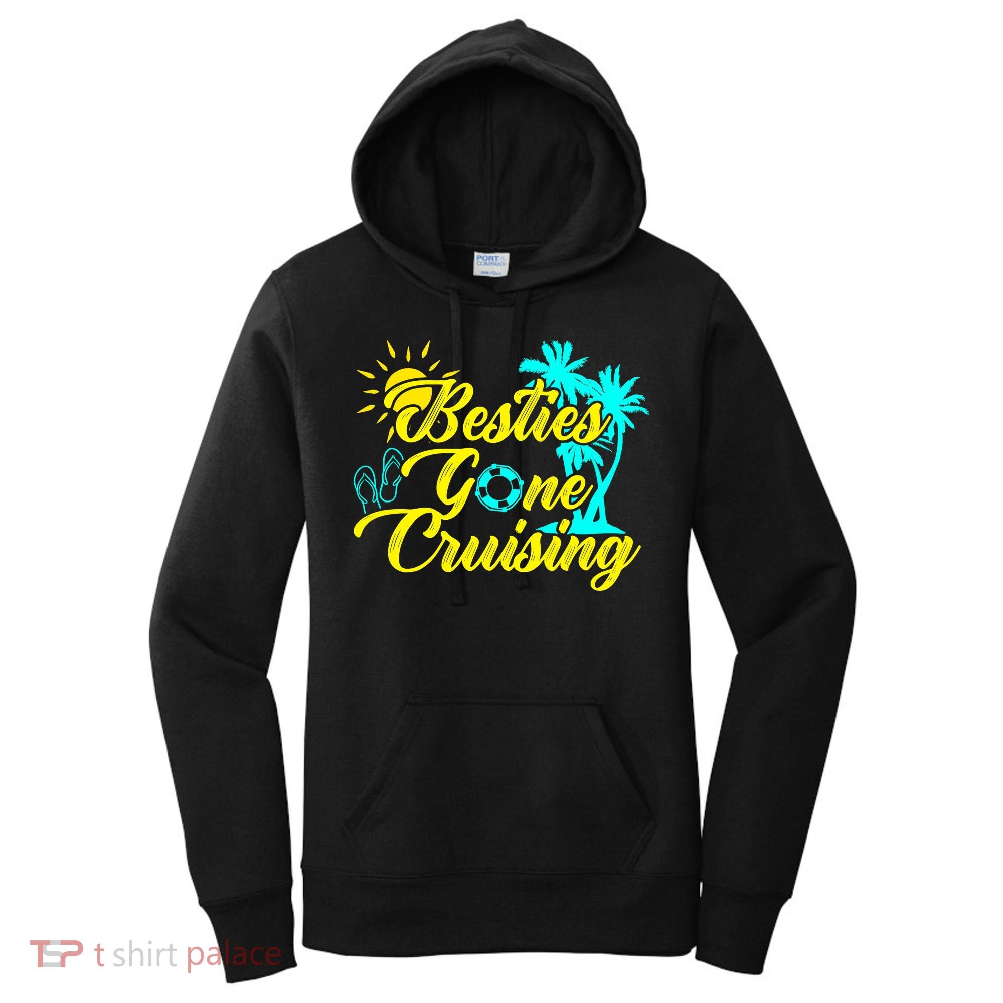 Besties Gone Cruise Matching Girl Trip Cruising Vacation Women's Hoodie