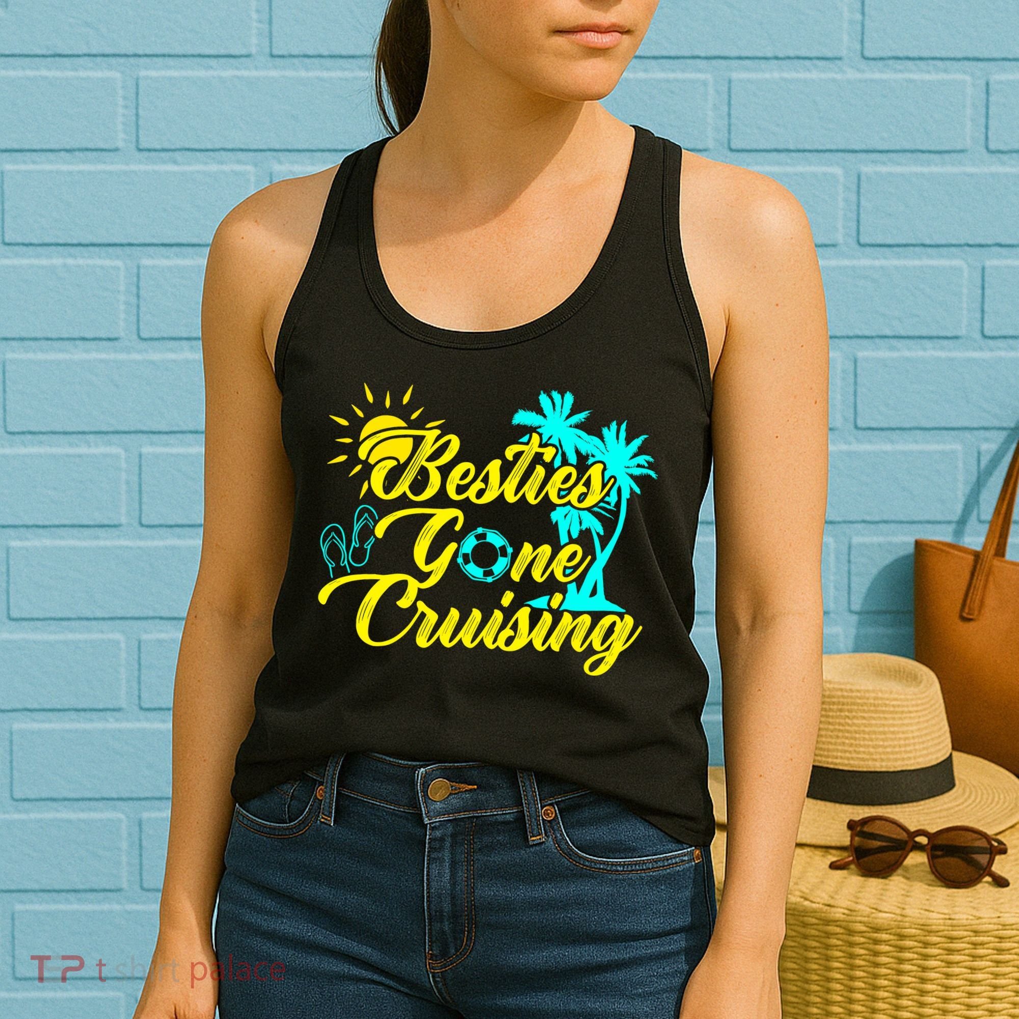 Besties Gone Cruise Matching Girl Trip Cruising Vacation Women's Tank Top