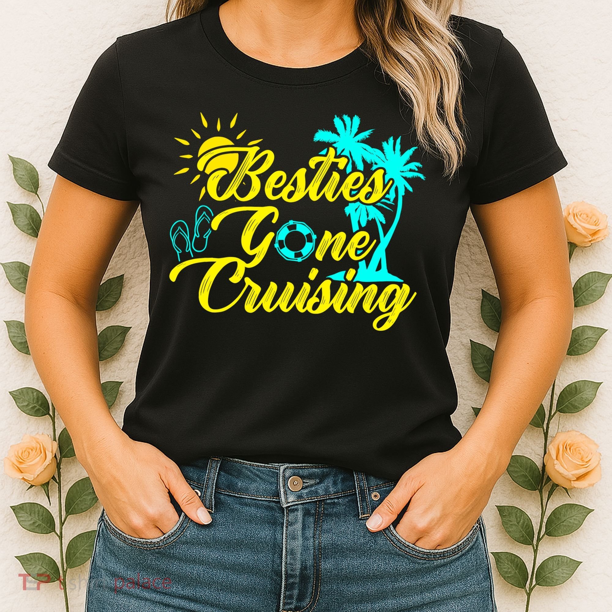 Besties Gone Cruise Matching Girl Trip Cruising Vacation Women's T-Shirt
