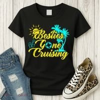 Besties Gone Cruise Matching Girl Trip Cruising Vacation Women's T-Shirt thumb 3