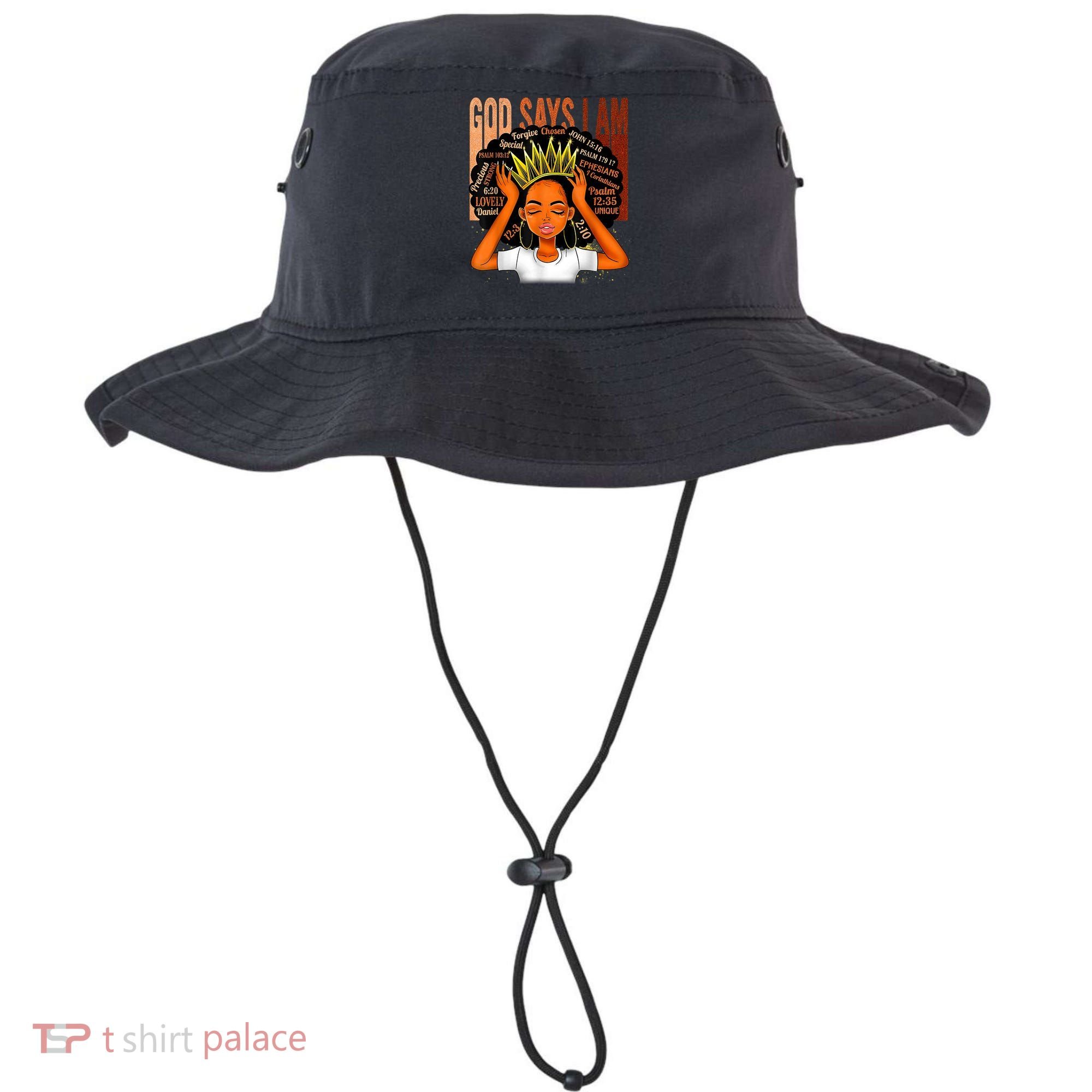 Black Girl Crown God Says I Am Black Melanin History Month Bucket Hat