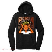 Black Girl Crown God Says I Am Black Melanin History Month Women's Hoodie thumb 0