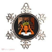 Black Girl Crown God Says I Am Black Melanin History Month Ornament thumb 0