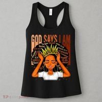 Black Girl Crown God Says I Am Black Melanin History Month Women's Tank Top thumb 3