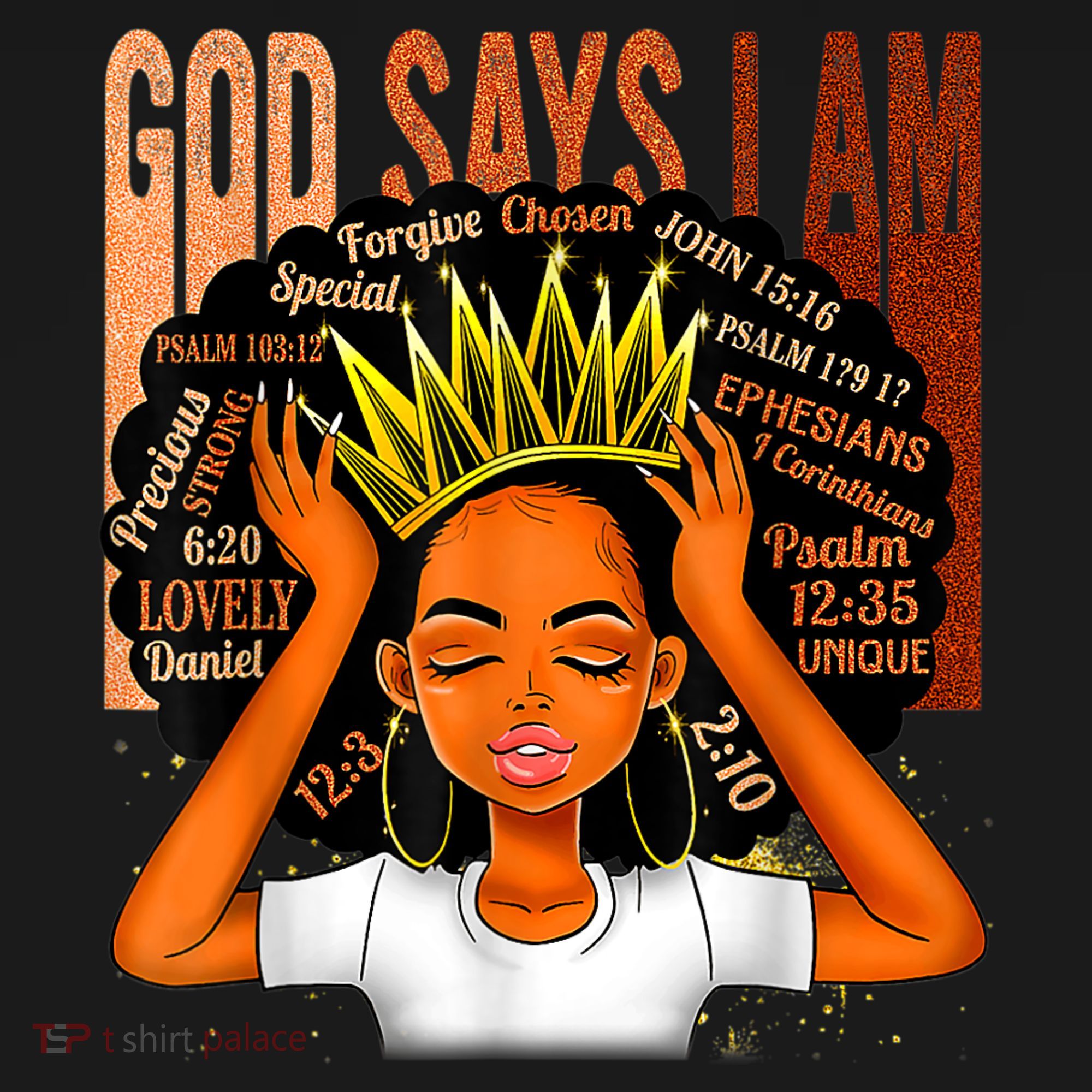 Black Girl Crown God Says I Am Black Melanin History Month Women's Tank Top