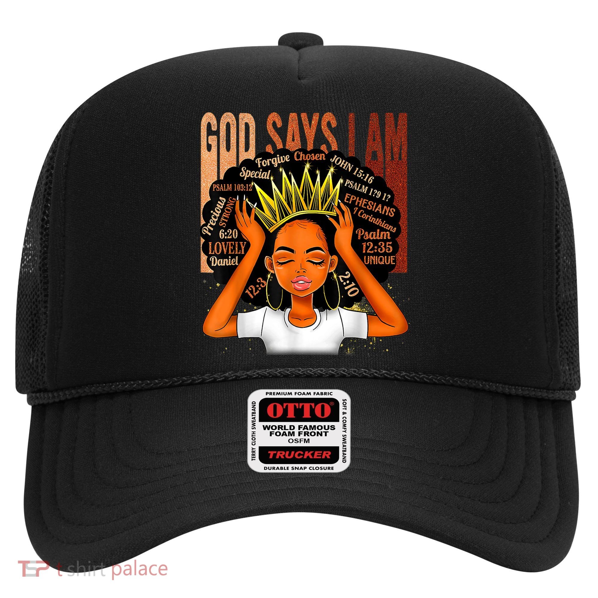 Black Girl Crown God Says I Am Black Melanin History Month Hat