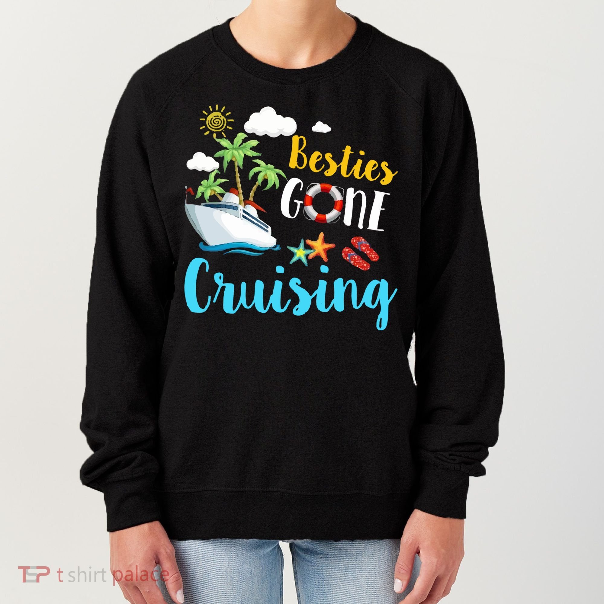 Besties Gone Cruise Matching Trip Cruising Vacation Cool Gift Women's Sweatshirt