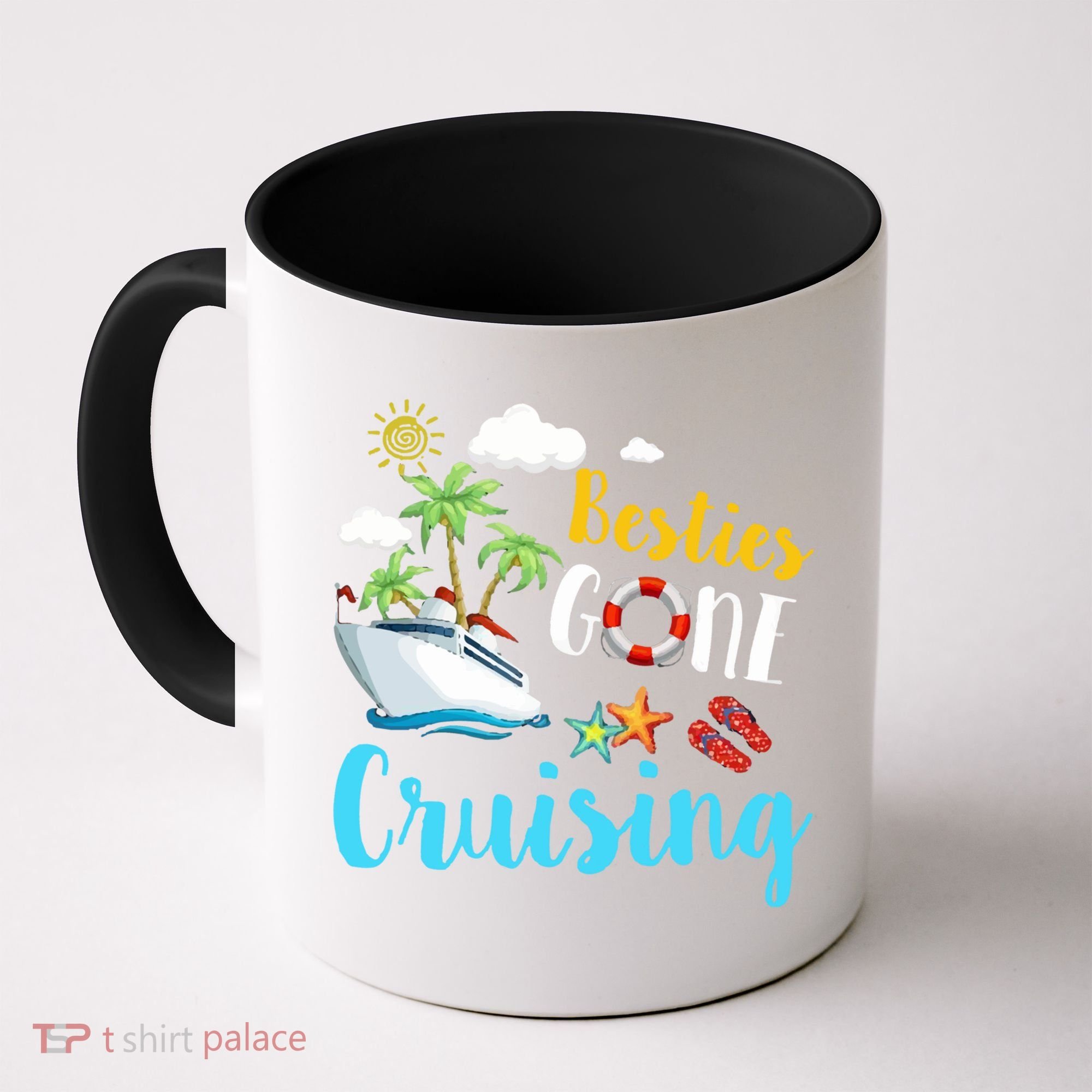 Besties Gone Cruise Matching Trip Cruising Vacation Cool Gift Coffee Mug