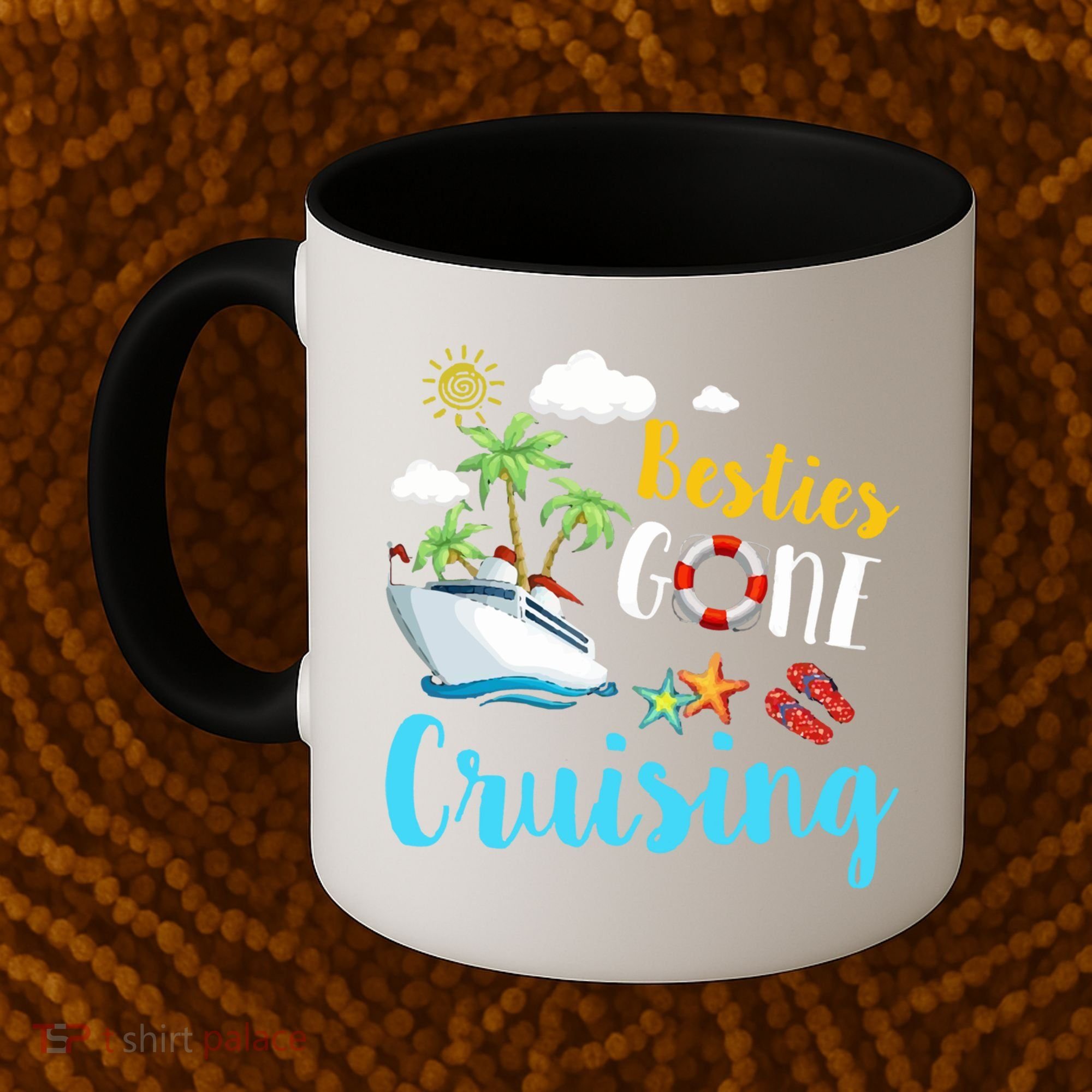 Besties Gone Cruise Matching Trip Cruising Vacation Cool Gift Coffee Mug