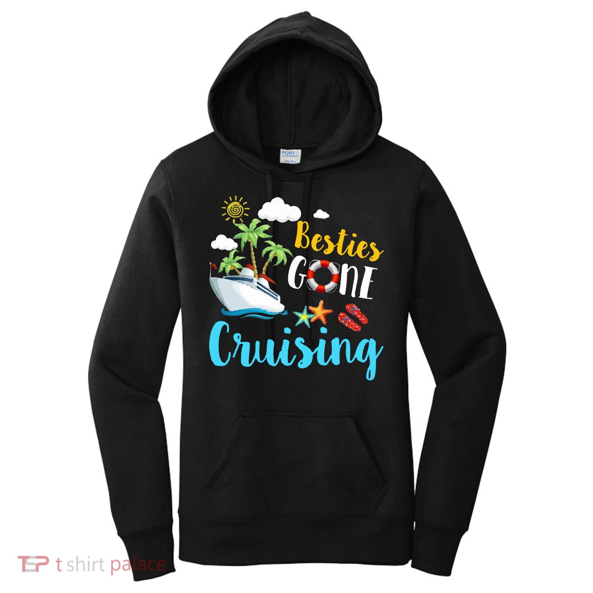 Besties Gone Cruise Matching Trip Cruising Vacation Cool Gift Women's Hoodie