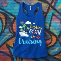 Besties Gone Cruise Matching Trip Cruising Vacation Cool Gift Women's Tank Top thumb 3