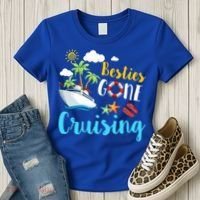 Besties Gone Cruise Matching Trip Cruising Vacation Cool Gift Women's T-Shirt thumb 3