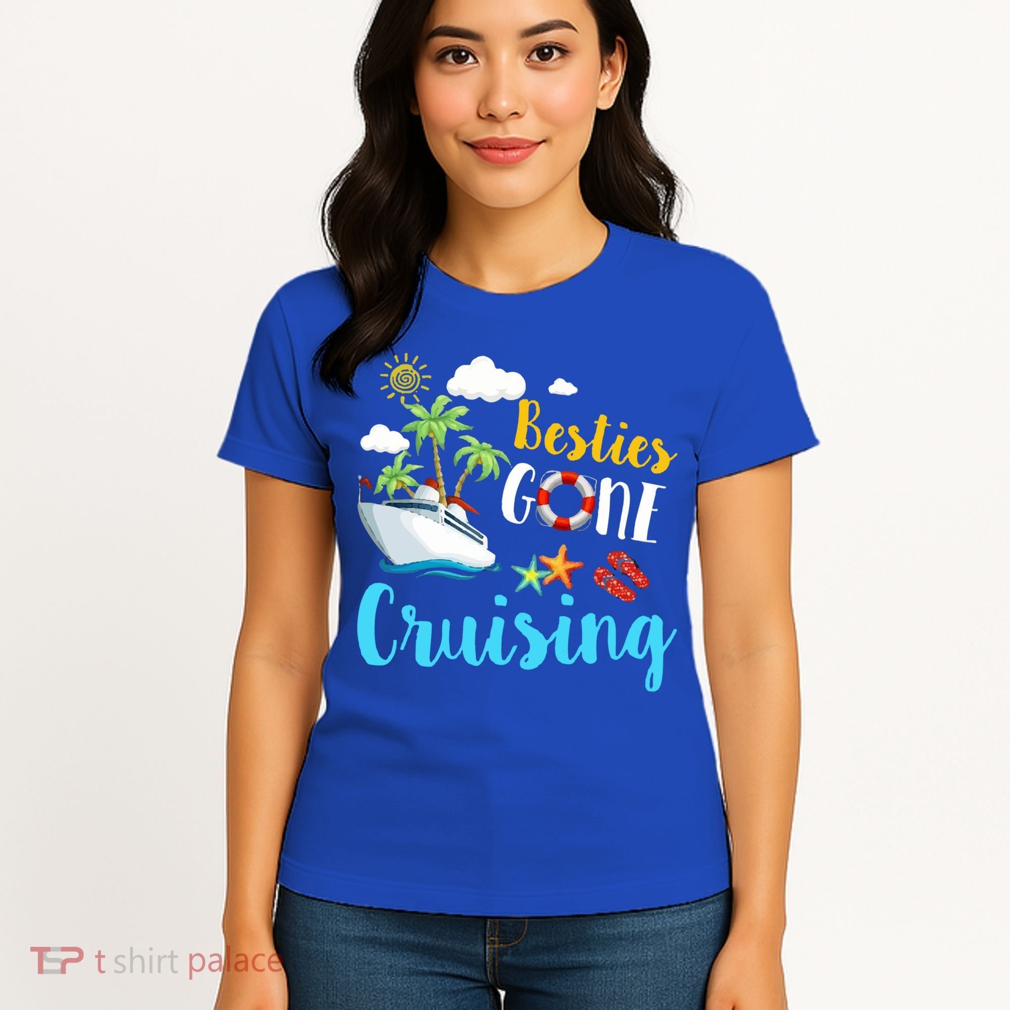 Besties Gone Cruise Matching Trip Cruising Vacation Cool Gift Women's T-Shirt