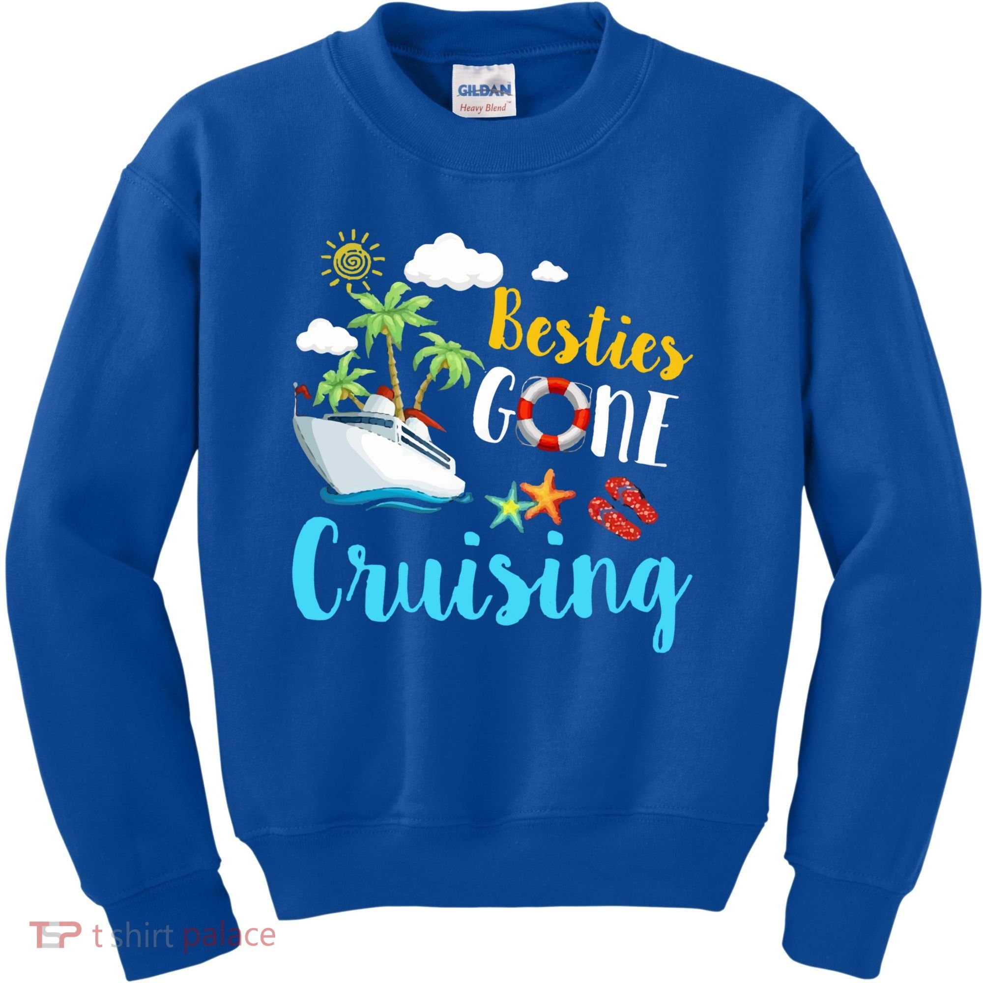 Besties Gone Cruise Matching Trip Cruising Vacation Cool Gift Kids Sweatshirt