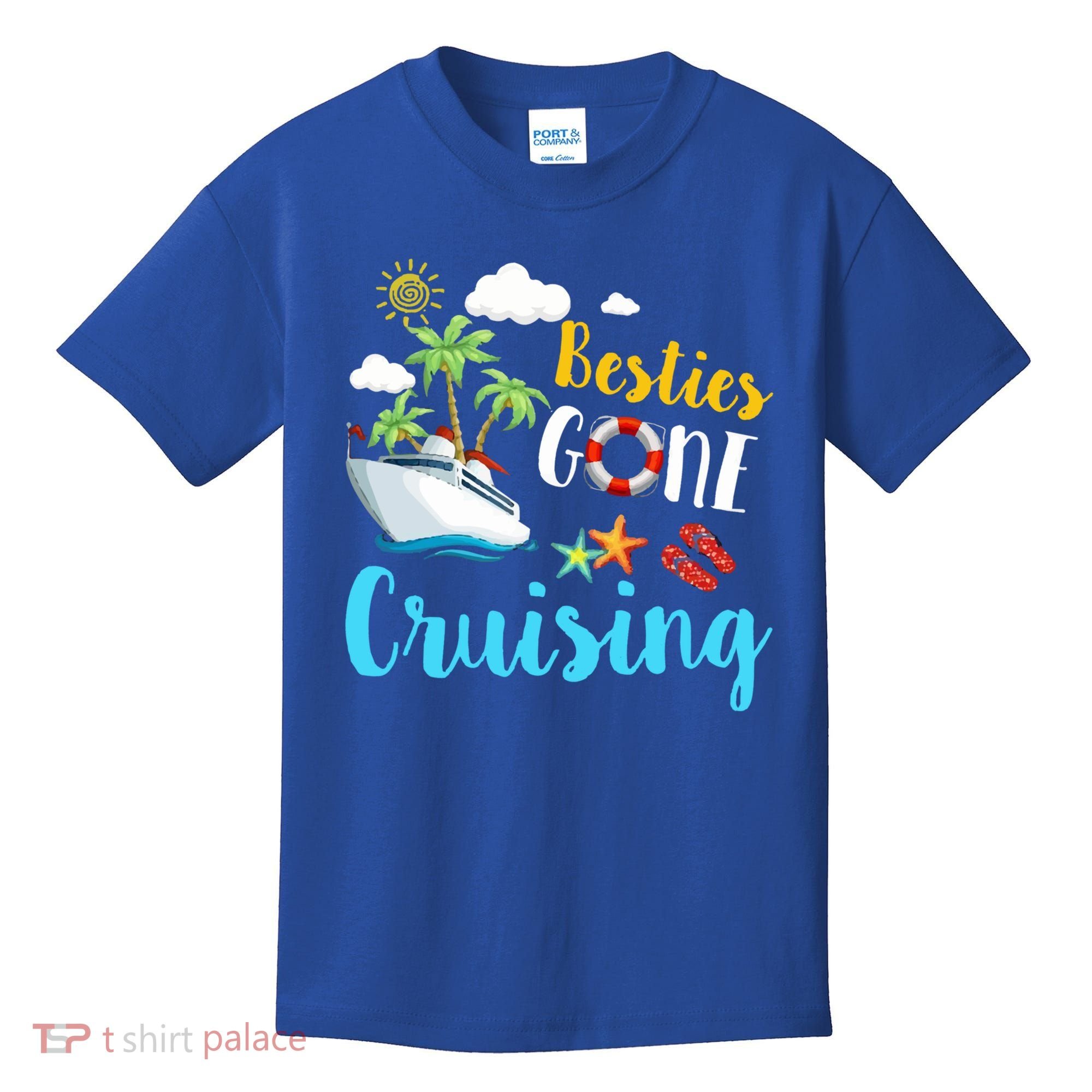 Besties Gone Cruise Matching Trip Cruising Vacation Cool Gift Kids T-Shirt