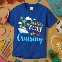 Besties Gone Cruise Matching Trip Cruising Vacation Cool Gift Kids T-Shirt thumb 3
