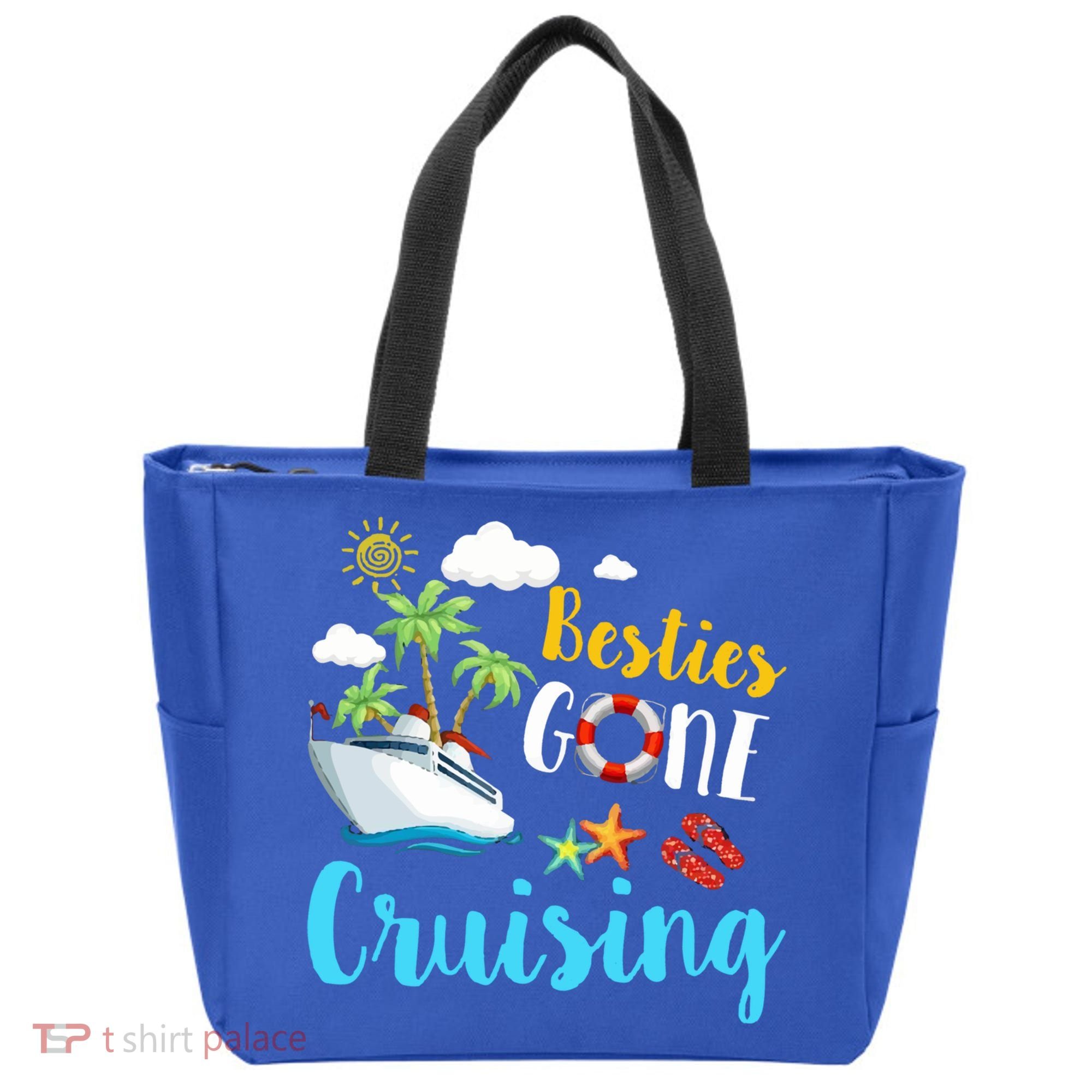 Besties Gone Cruise Matching Trip Cruising Vacation Cool Gift Tote Bag