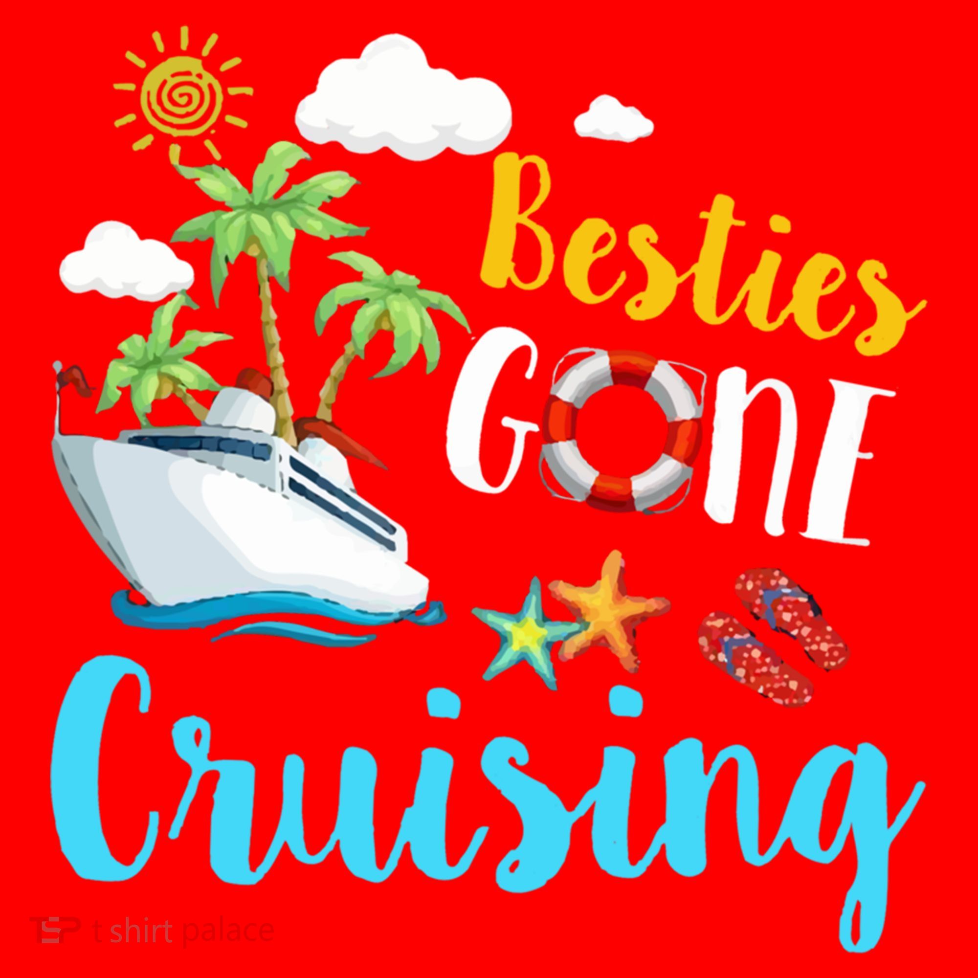 Besties Gone Cruise Matching Trip Cruising Vacation Cool Gift Santa Hat