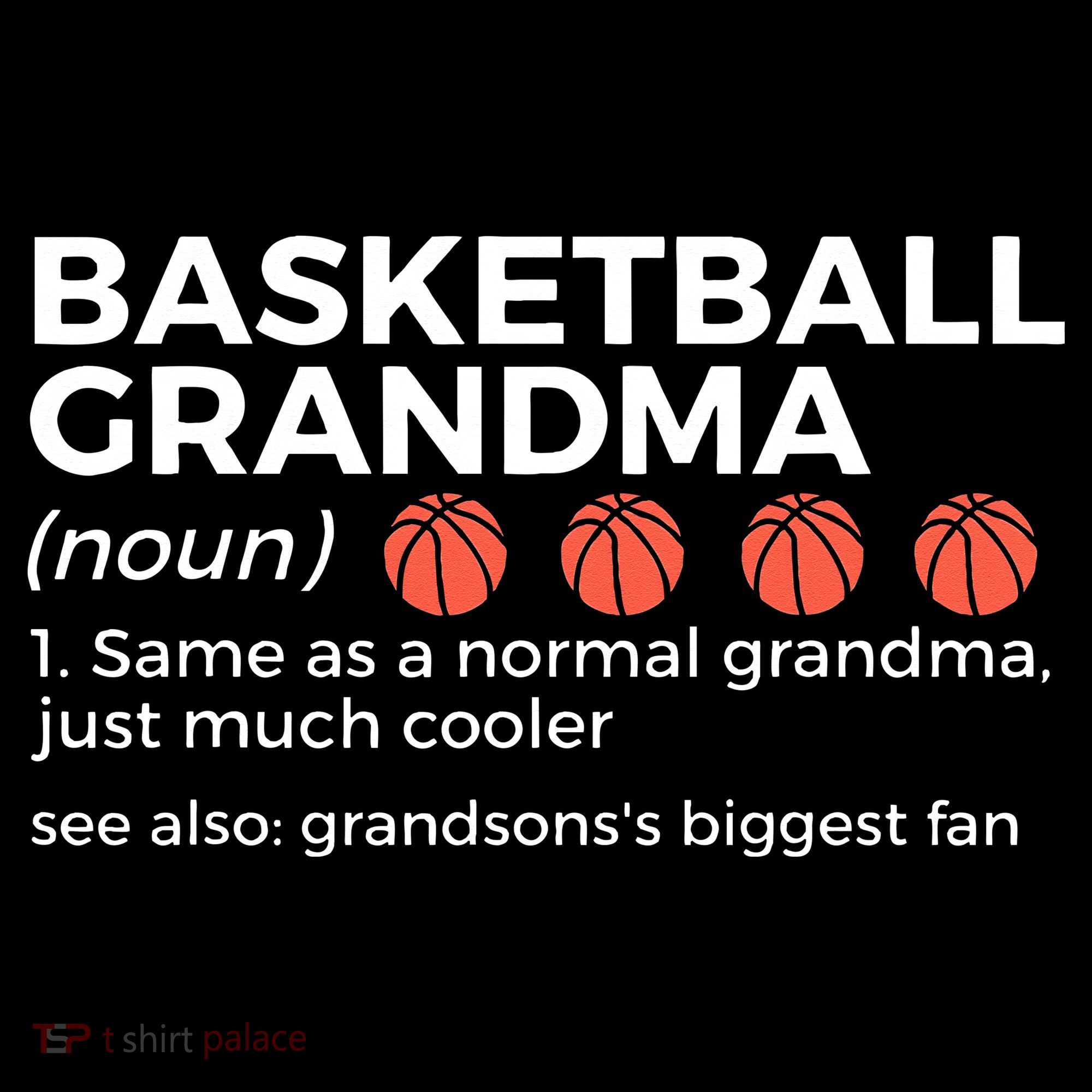 Basketball Grandma Definition Grandson's largest fan Women's Hoodie