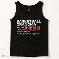 Basketball Grandma Definition Grandson's largest fan Tank Top thumb 2