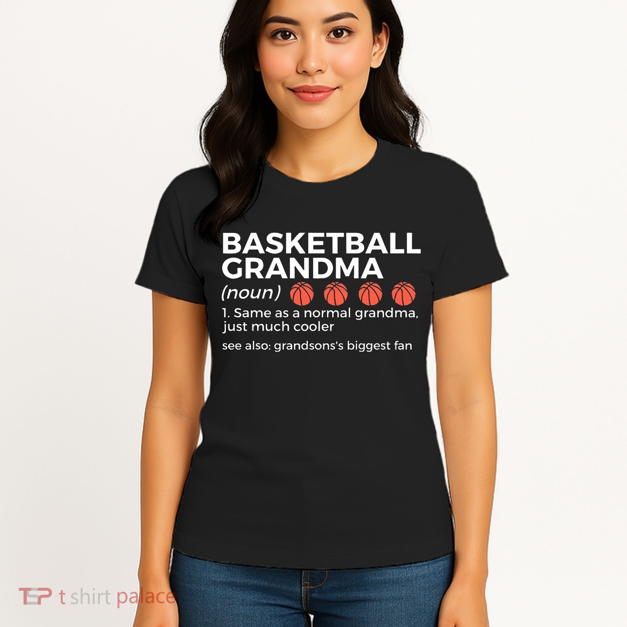 Basketball Grandma Definition Grandson's largest fan Women's T-Shirt