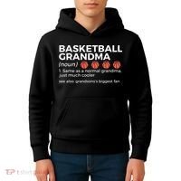 Basketball Grandma Definition Grandson's largest fan Kids Hoodie thumb 4
