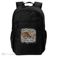 Bleached Game Day Leopard Football Helmet Sport Mom Backpack thumb 0