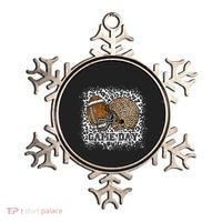 Bleached Game Day Leopard Football Helmet Sport Mom Ornament thumb 0