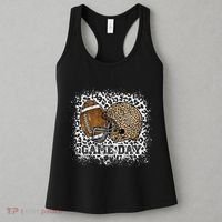 Bleached Game Day Leopard Football Helmet Sport Mom Women's Tank Top thumb 3